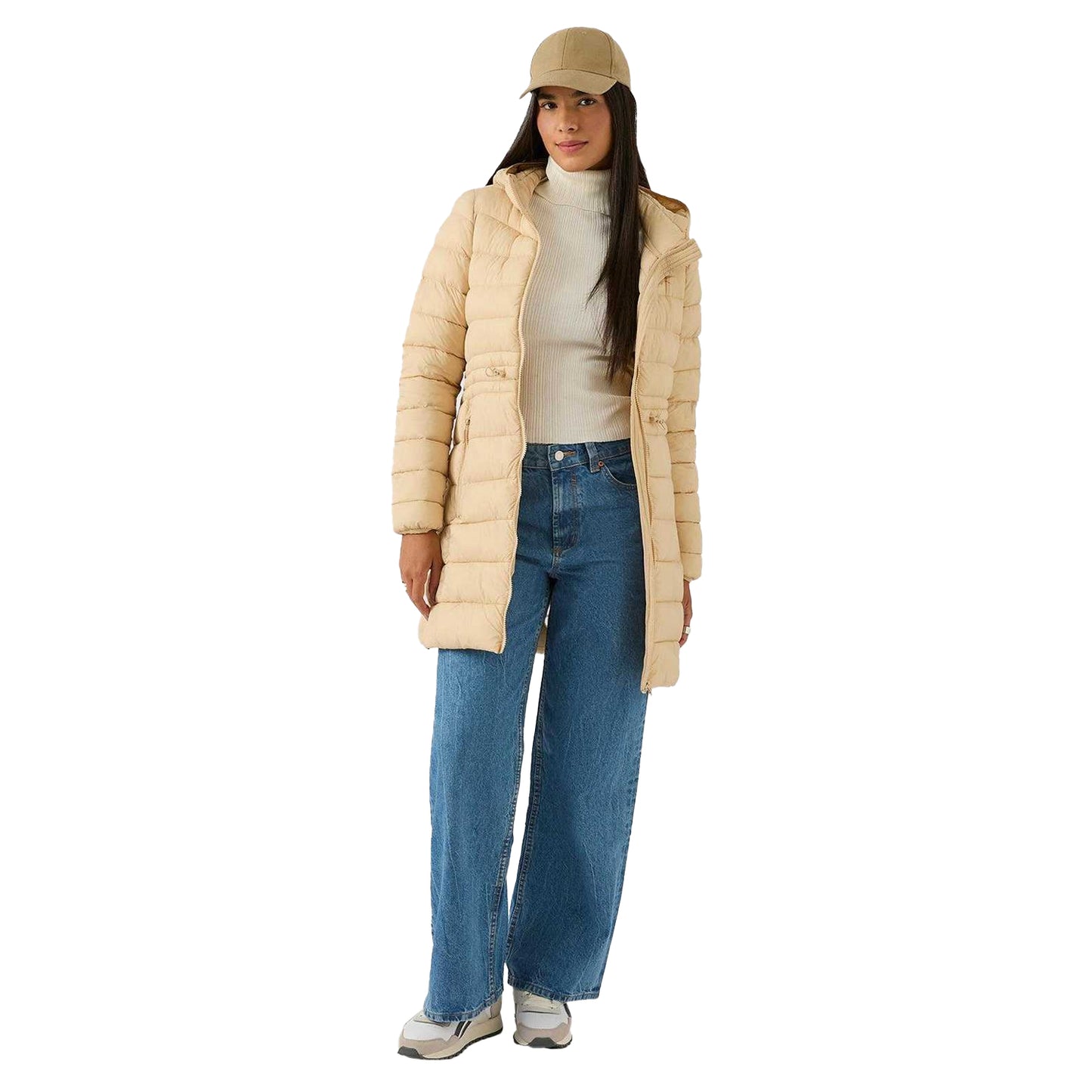 Oatmeal - Pack Shot - Reebok Womens-Ladies Glacier Shield Parka