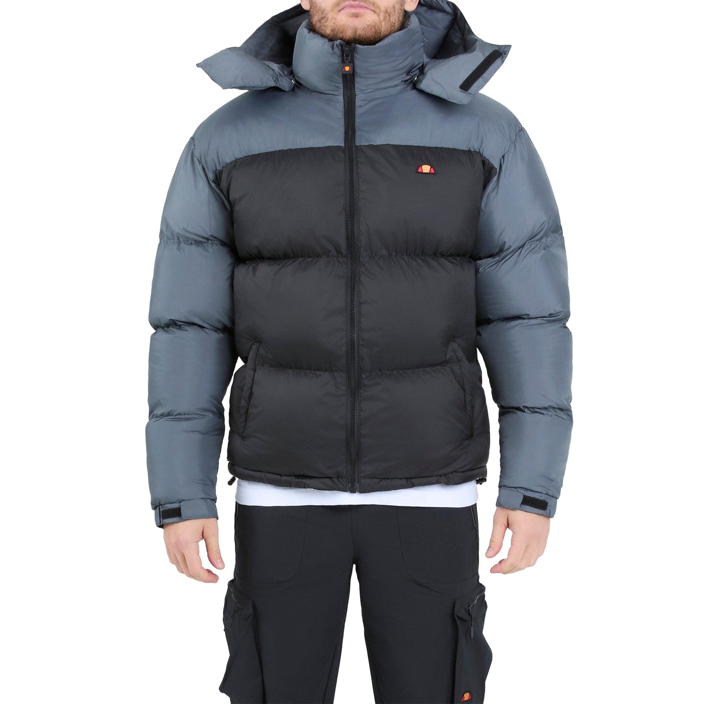 Black-Grey - Side - Ellesse Mens Dappiani Padded Jacket