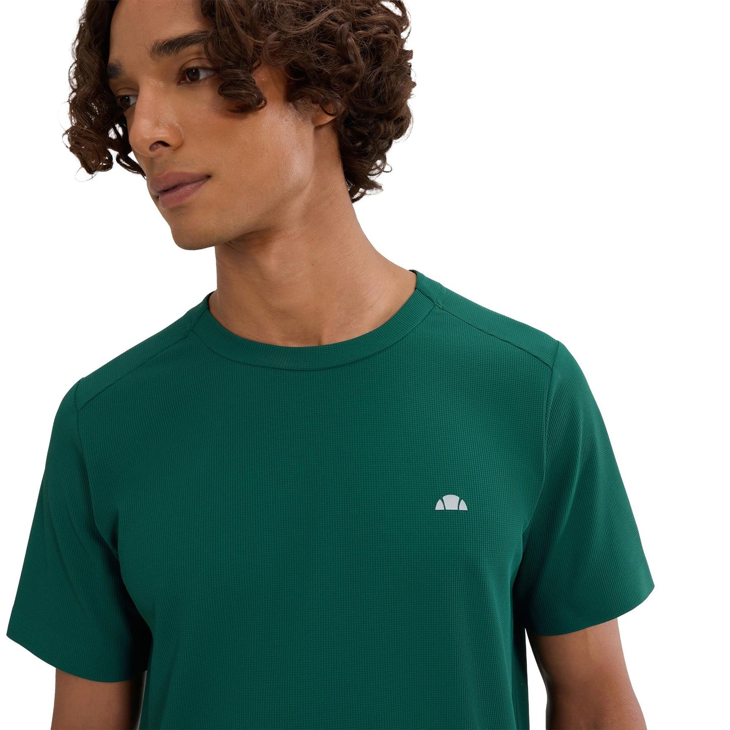Dark Green - Close up - Ellesse Mens Teller T-Shirt