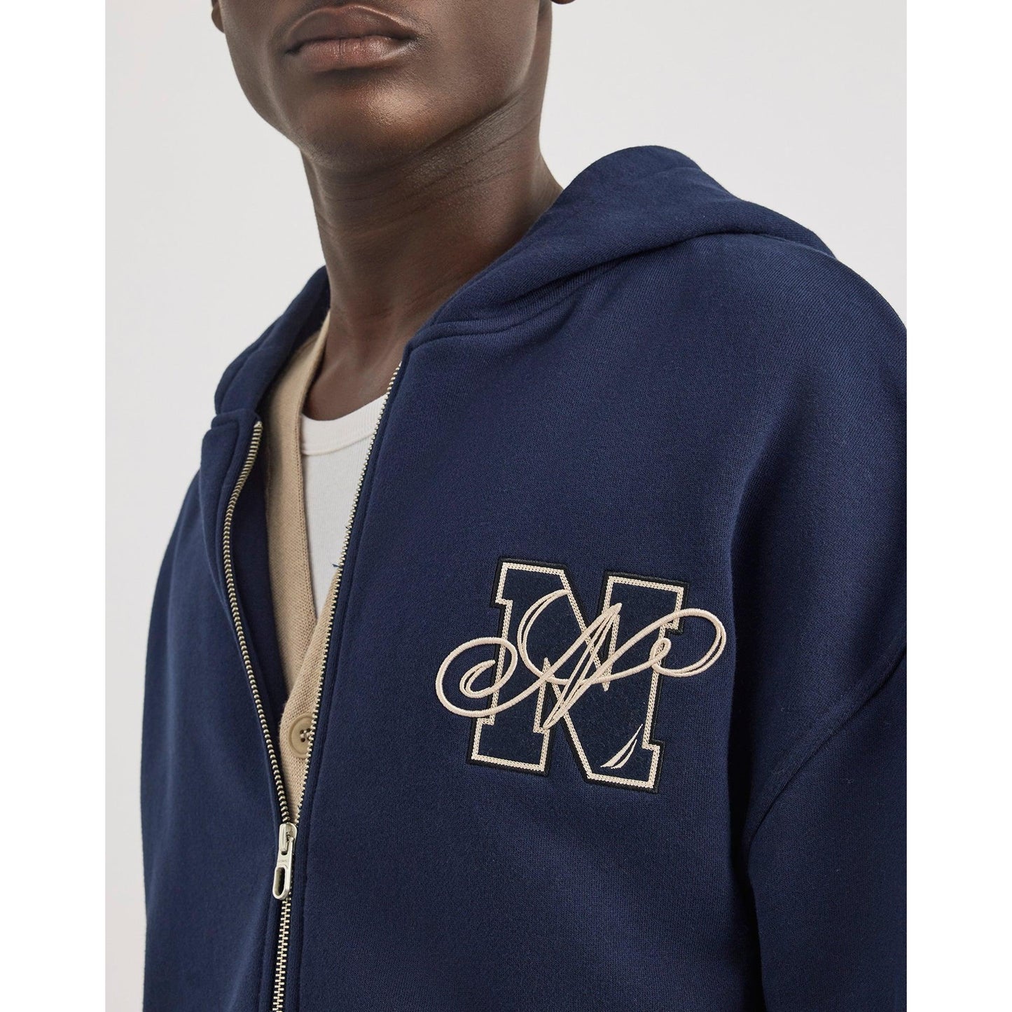Dark Navy - Lifestyle - Nautica Mens Strat Full Zip Hoodie