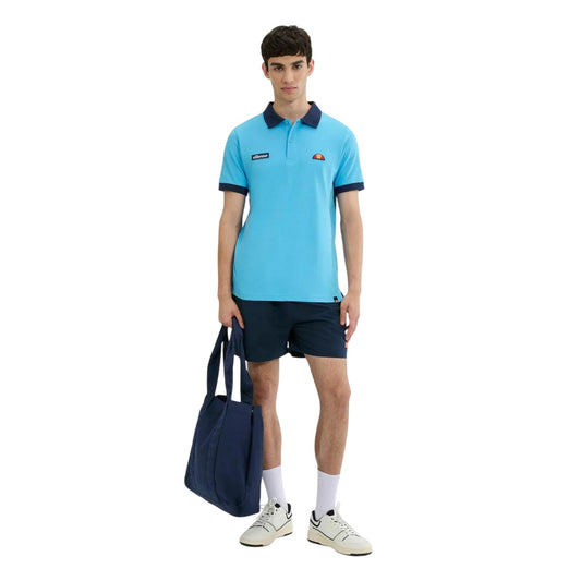 Blue-Navy - Front - Ellesse Mens Lessepsia Logo Cotton Polo Shirt