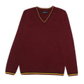 Maroon-Yellow - Front - Harry Potter Childrens-Kids Gryffindor Knitted Jumper