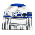 White-Blue - Back - Star Wars R2-D2 Face Knitted Beanie