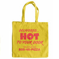 Yellow-Red - Front - Stranger Things Surfer Boy Pizza Tote Bag