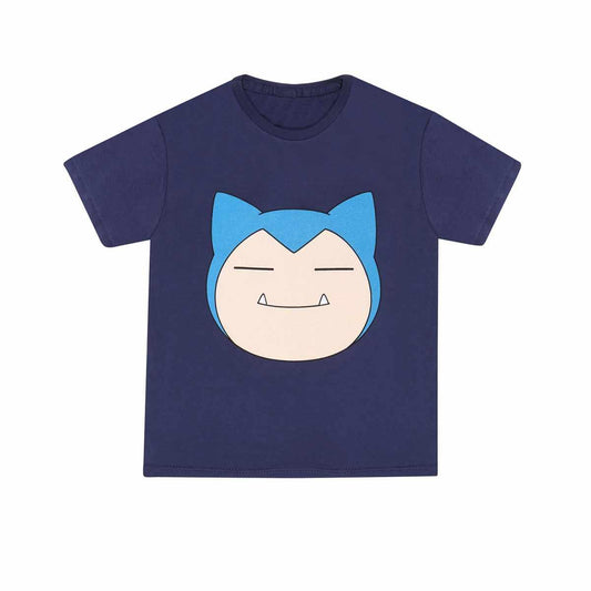 Navy - Front - Pokemon Childrens-Kids Snorlax T-Shirt