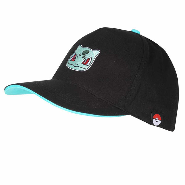 Black - Side - Pokemon Bulbasaur Badge Baseball Cap