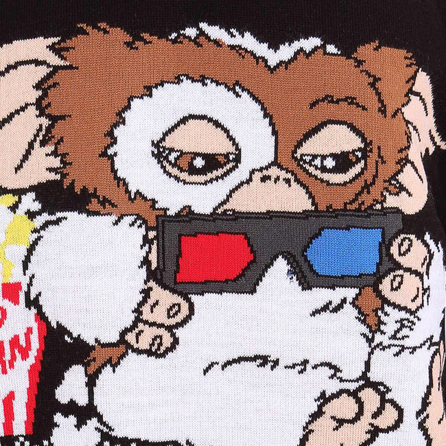 Multicoloured - Side - Gremlins Unisex Adult Gizmo Popcorn Knitted Sweatshirt