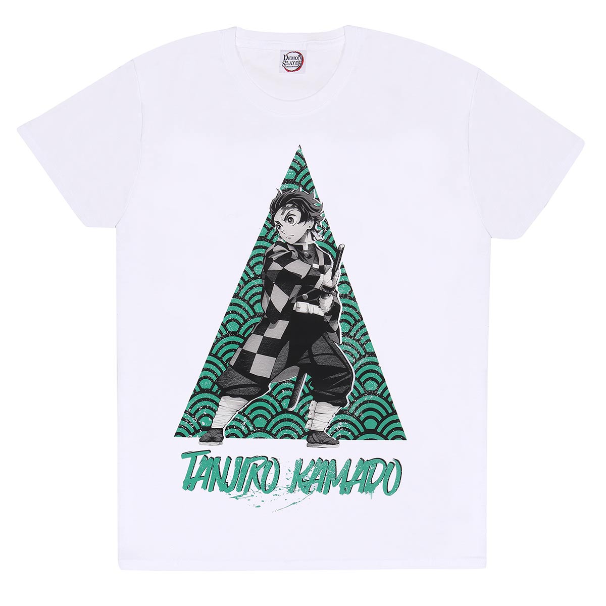 White - Front - Demon Slayer Unisex Adult Tanjiro Kamado T-Shirt