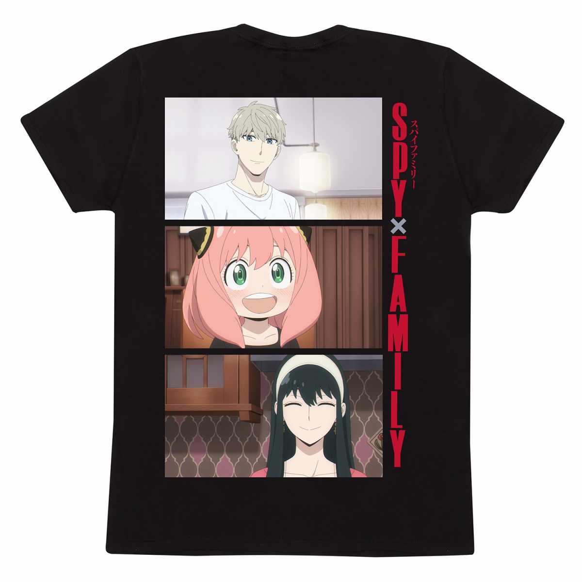 Black - Front - Spy x Family Unisex Adult Back Print T-Shirt