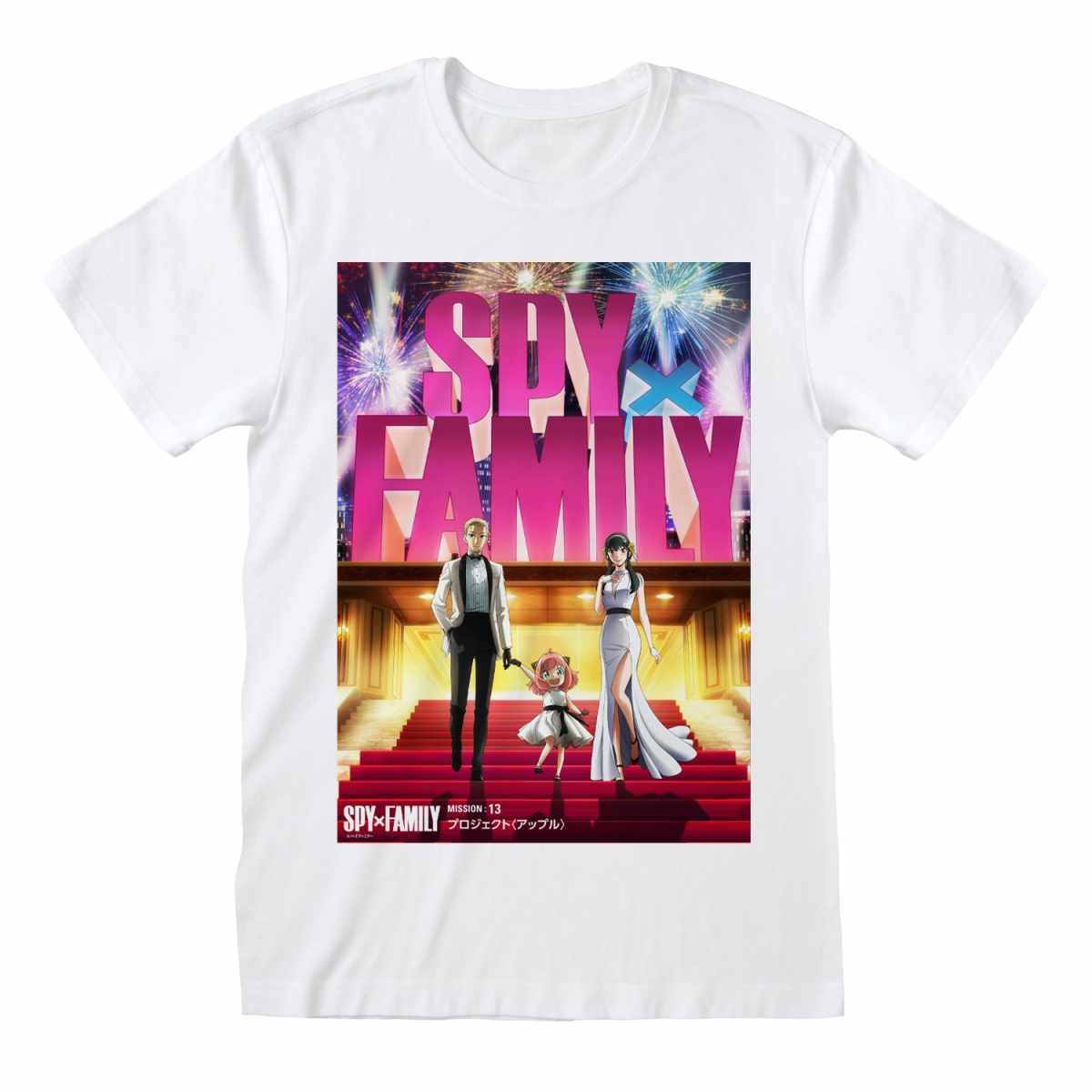 White - Front - Spy x Family Unisex Adult Opening Night T-Shirt