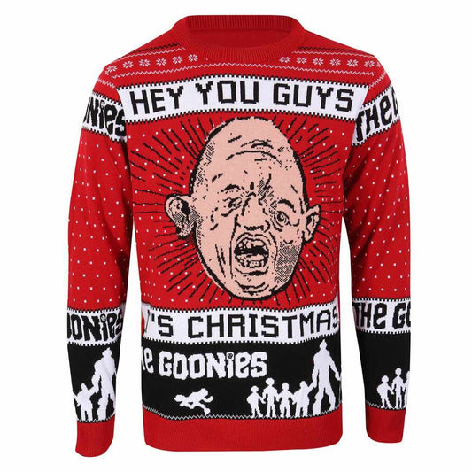 Multicoloured - Front - Goonies Unisex Adult Hey You Guys Knitted Jumper