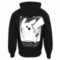 Black - Front - Pokemon Unisex Adult Pikachu Half Tone Hoodie