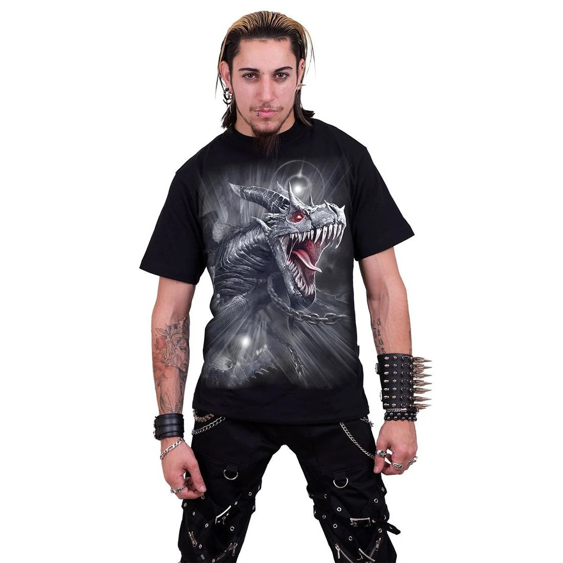 Black - Side - Spiral Direct Unisex Adult Dragon´s Cry Short-Sleeved T-Shirt