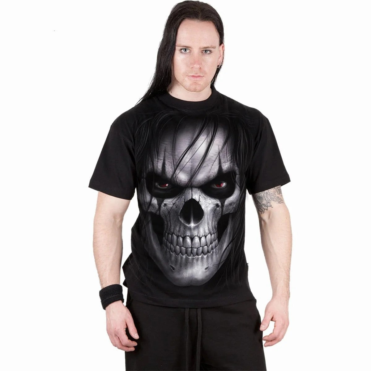 Black - Side - Spiral Direct Unisex Adult Night Stalker T-Shirt