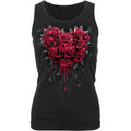 Black - Front - Spiral Direct Womens-Ladies Bleeding Heart Sleeveless Top