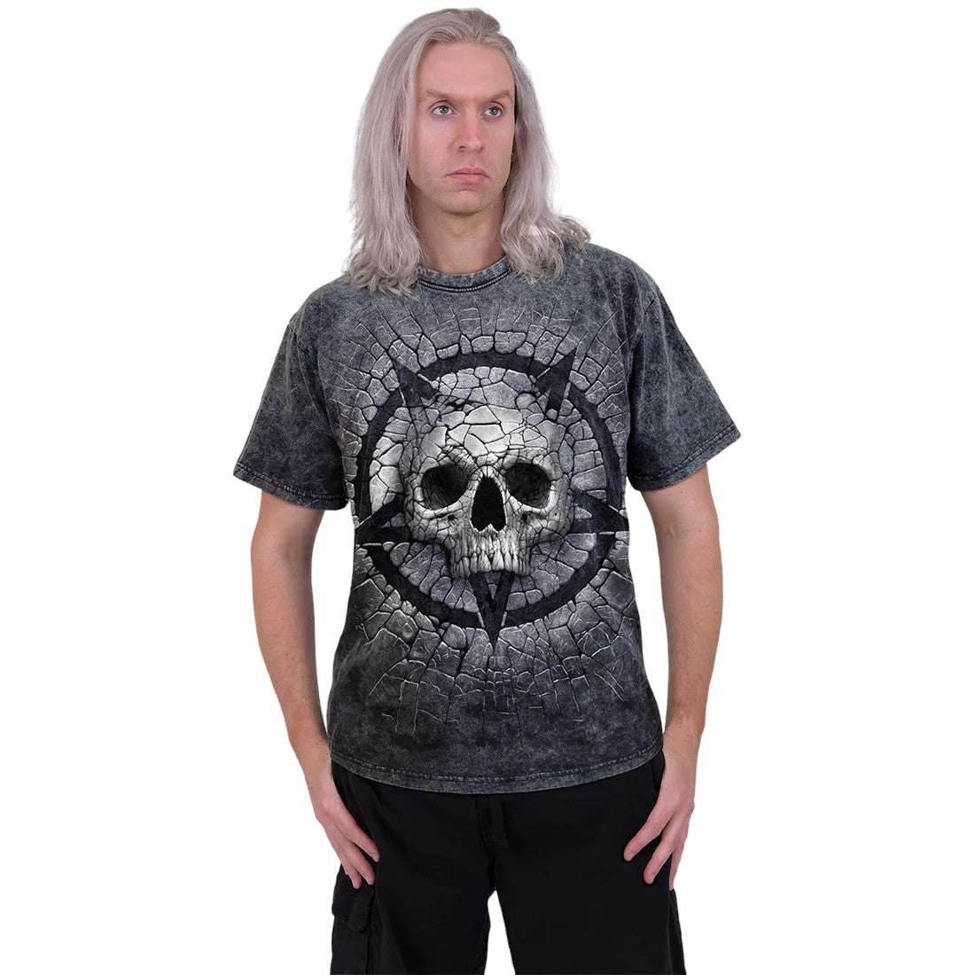 Black - Side - Spiral Direct Unisex Adult Cracking Up T-Shirt