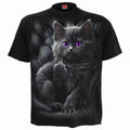 Black - Front - Spiral Direct Unisex Adult Cattitude T-Shirt