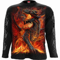 Black - Front - Spiral Direct Unisex Adult Draconis Long-Sleeved T-Shirt