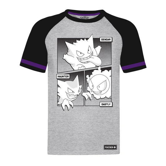 Heather Grey - Front - Pokemon Unisex Adult Shadow Raglan T-Shirt