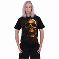 Black - Side - Spiral Direct Unisex Adult Dripping Gold T-Shirt