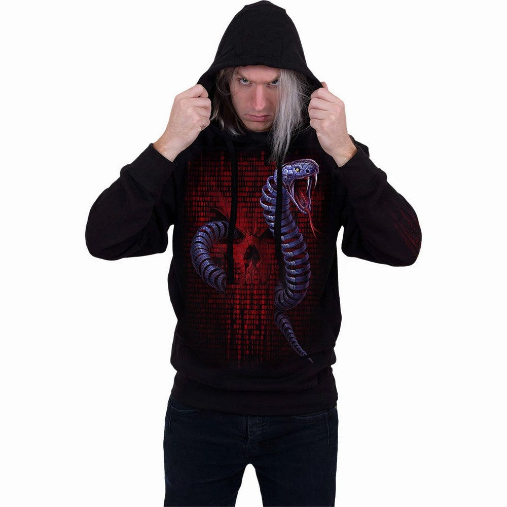 Black - Lifestyle - Spiral Direct Unisex Adult Python Print Hoodie