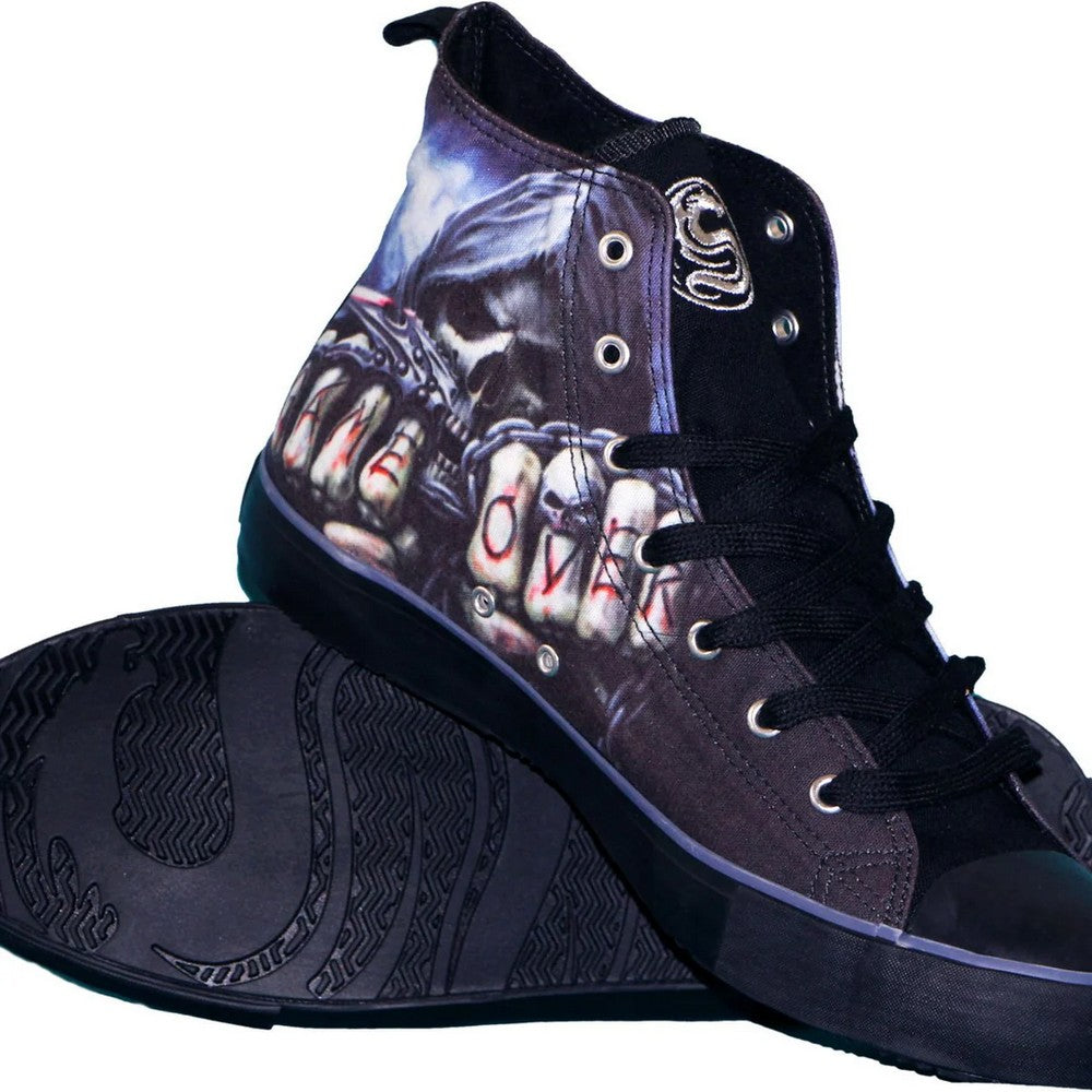 Black - Back - Spiral Direct Mens Game Over Trainers
