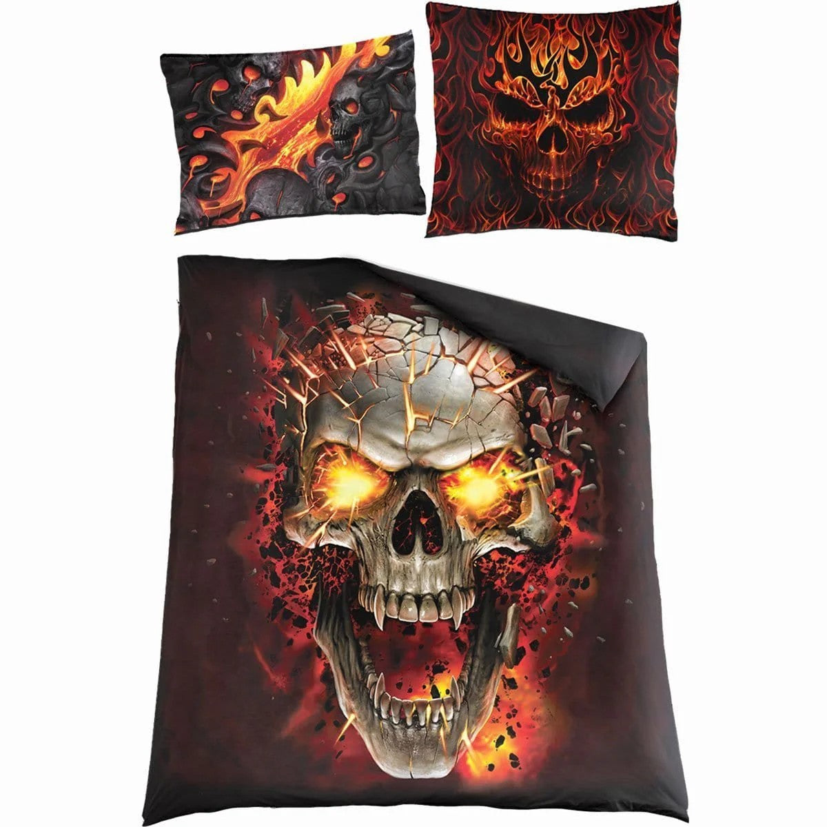 Black - Back - Spiral Direct Skull Blast Duvet Cover Set