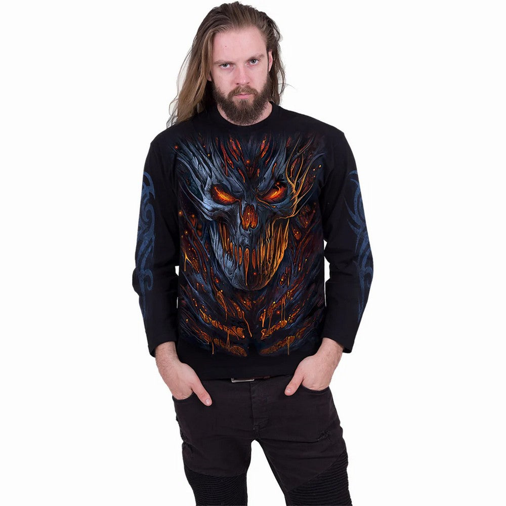 Black - Side - Spiral Direct Unisex Adult Oblivion Long-Sleeved T-Shirt