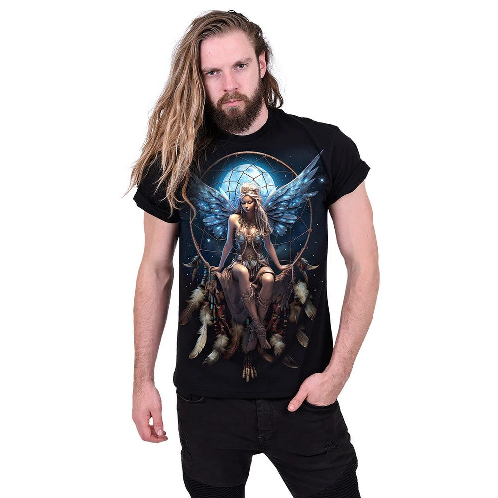 Black - Side - Spiral Direct Unisex Adult Moon Fairy T-Shirt