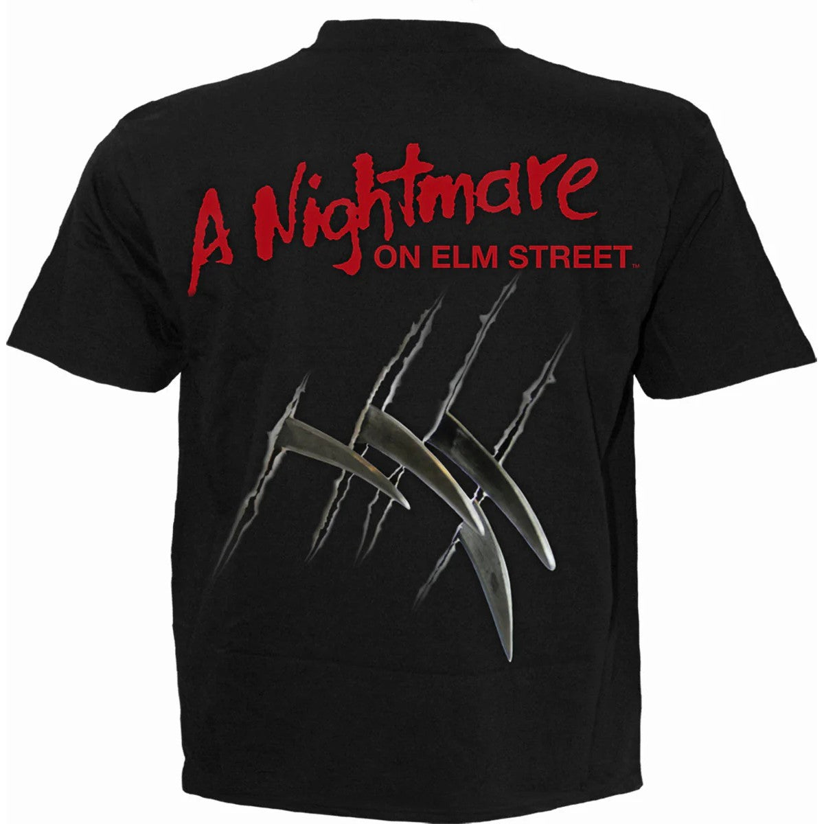 Black - Back - Spiral Direct Unisex Adult Freddy Claws Nightmare On Elm Street T-Shirt