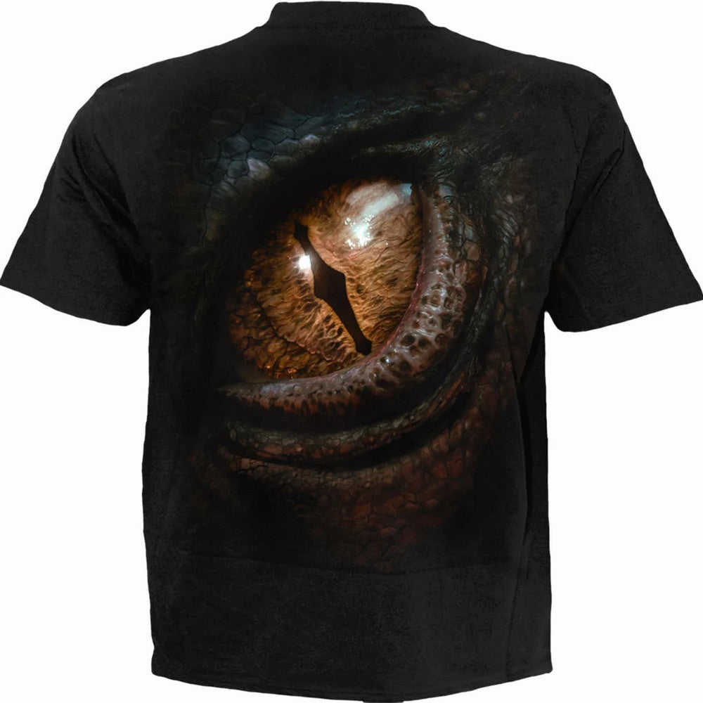 Black - Back - Spiral Direct Womens-Ladies Smaug The Hobbit Turn Up T-Shirt