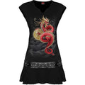 Black - Front - Spiral Direct Womens-Ladies Shenlong Mini Dress