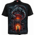 Black - Front - Spiral Direct Unisex Adult Dragon´s Lair Short-Sleeved T-Shirt