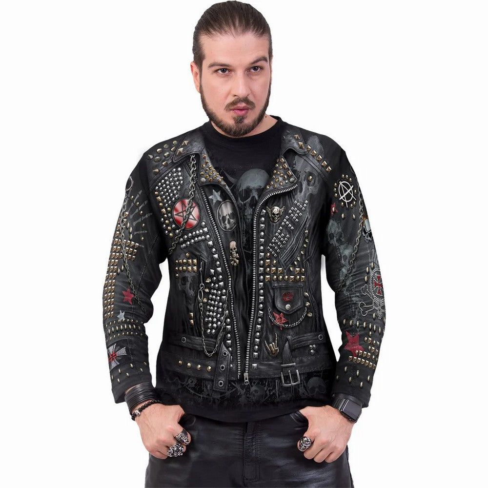 Black - Side - Spiral Direct Unisex Adult Goth Metal Long-Sleeved T-Shirt