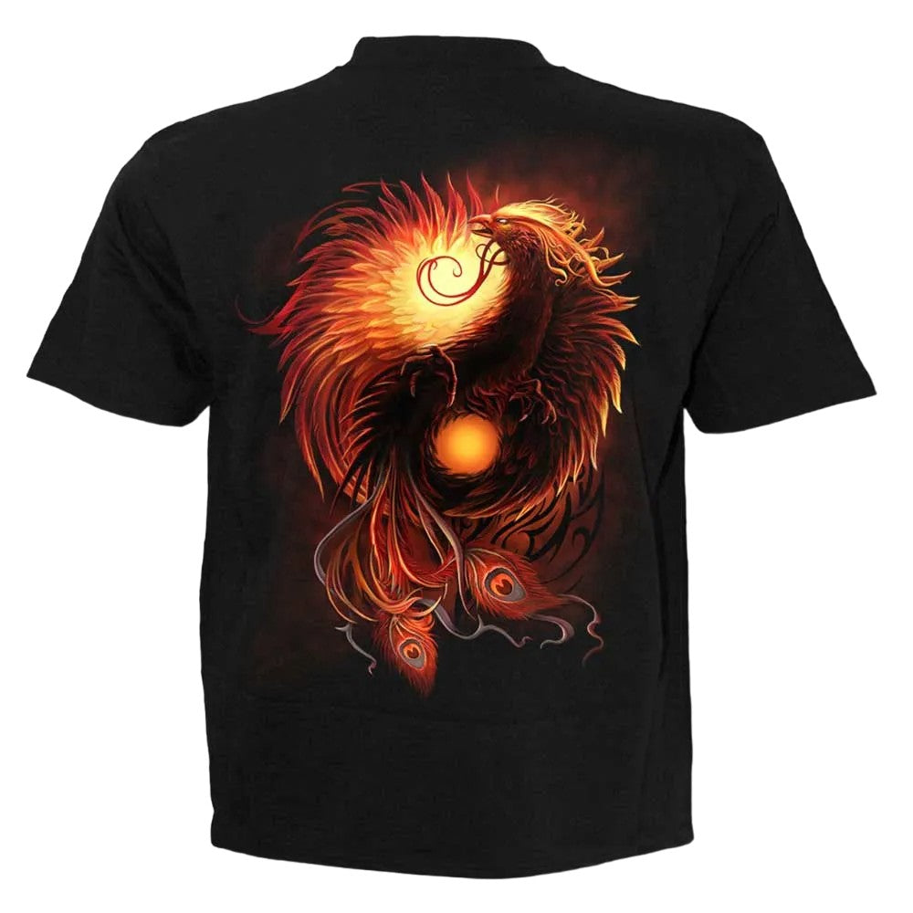 Black - Back - Spiral Direct Unisex Adult Phoenix Arisen T-Shirt