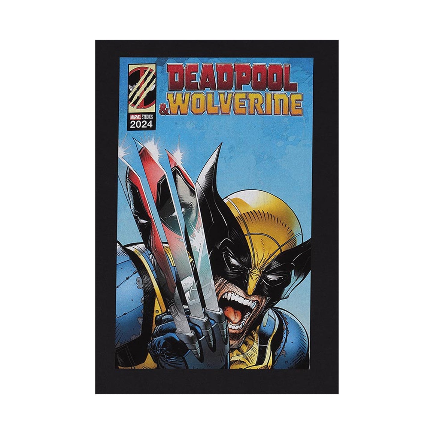 Black - Side - Deadpool & Wolverine Unisex Adult Reflection T-Shirt