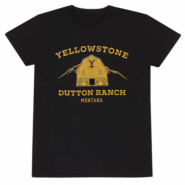 Black - Front - Yellowstone Unisex Adult Dutton Ranch T-Shirt