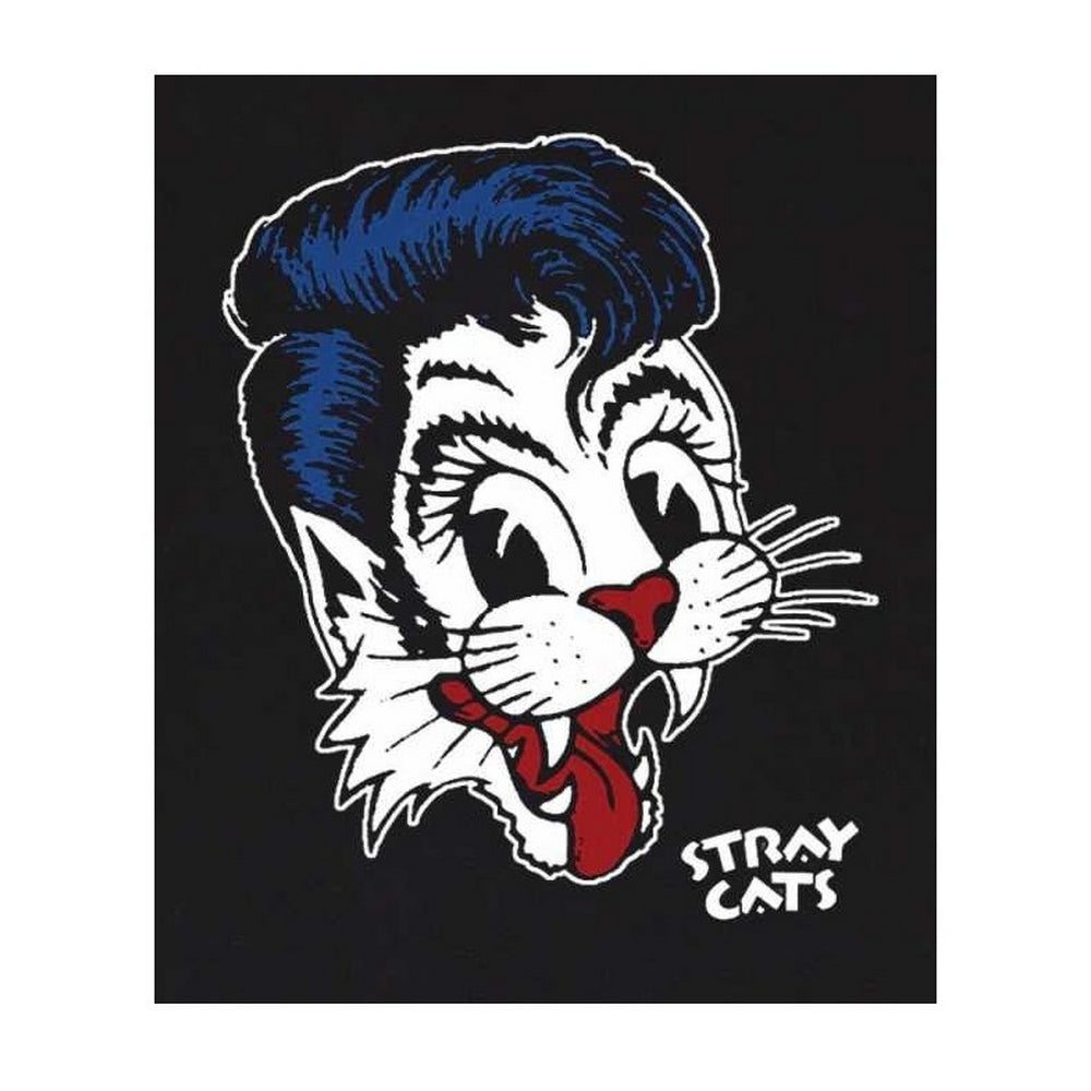 Black - Back - Stray Cats Unisex Adult Big Blue T-Shirt