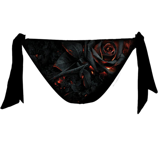 Black - Back - Spiral Direct Womens-Ladies Burnt Rose Two-Piece Swimsuit