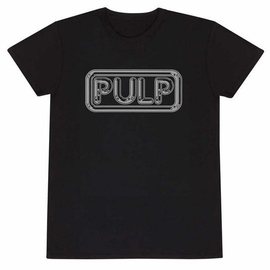 Black - Front - Pulp Unisex Adult Different Class Logo T-Shirt