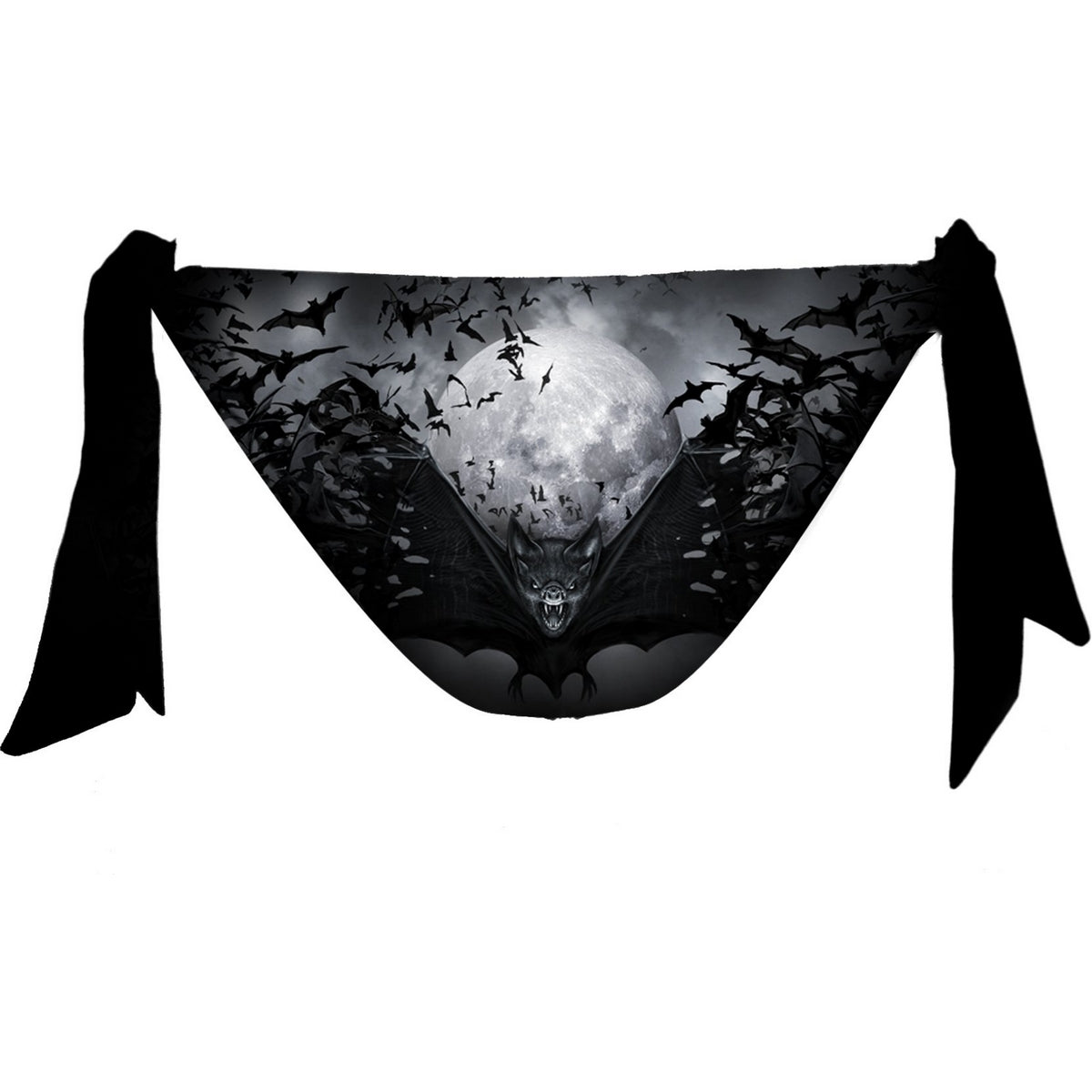 Black - Back - Spiral Direct Womens-Ladies Goth Nights Bikini Set