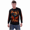Black - Side - Spiral Direct Unisex Adult Ashes Reborn Back Print Long-Sleeved T-Shirt