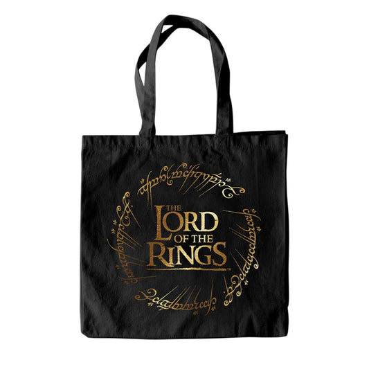 Black - Front - Lord Of The Rings Gold Foil Tote Bag