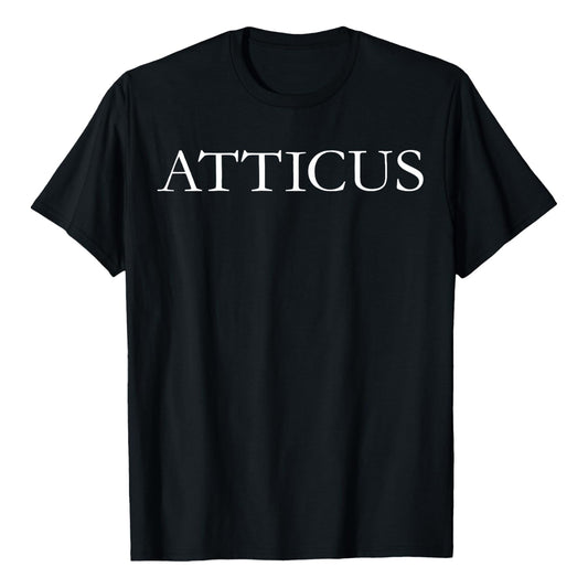 Black - Front - Atticus Unisex Adult Logo T-Shirt