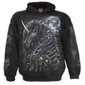Black - Front - Spiral Direct Unisex Adult Dark Unicorn Hoodie