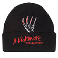 Black-Red-White - Front - Nightmare On Elm Street Freddy Krueger Claw Beanie
