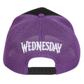 Purple-Black - Back - Wednesday Nevermore Logo Baseball Cap