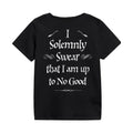 Black - Back - Harry Potter Childrens-Kids Solemnly Swear Back Print T-Shirt