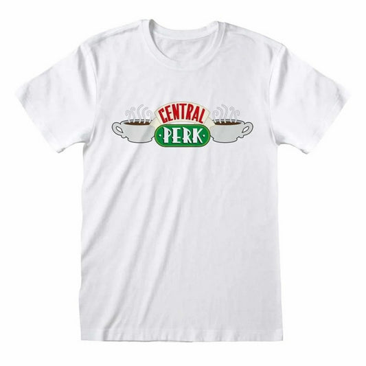 White - Front - Friends Unisex Adult Central Perk T-Shirt