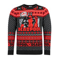 Black-Red - Front - Deadpool Unisex Adult Show Off Jumper